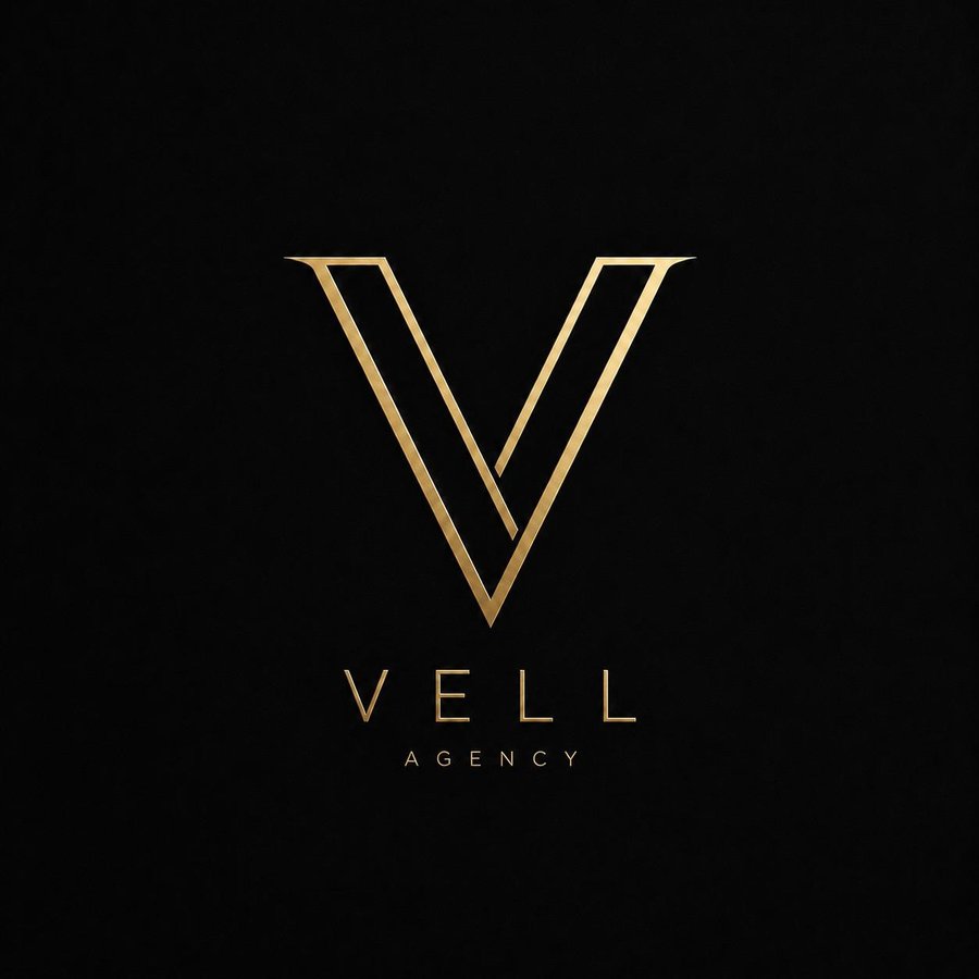 Vell Agency — gold V emblem